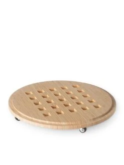 Bamboo Plant Caddy Round, 15.75" -Garden Supplies Shop 8612716 204 tif