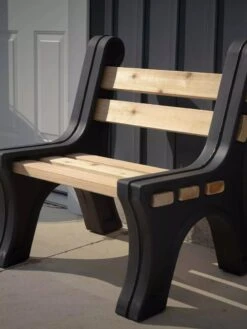 Custom Length Lightweight Indoor Or Outdoor Bench Ends -Garden Supplies Shop 8612857BK 09V tif