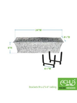 Achla Designs Handrail Flowerbox Bracket Kit For Rail -Garden Supplies Shop 8612884 02v