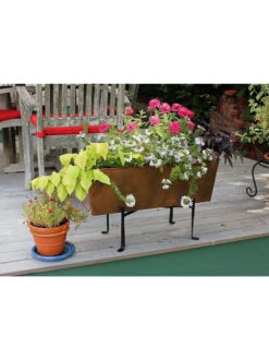 Achla Designs Copper Flower Box With Folding Stand -Garden Supplies Shop 8612914 04v