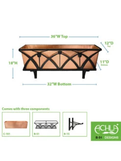 Achla Designs Rockwood Window Box -Garden Supplies Shop 8612918 03v