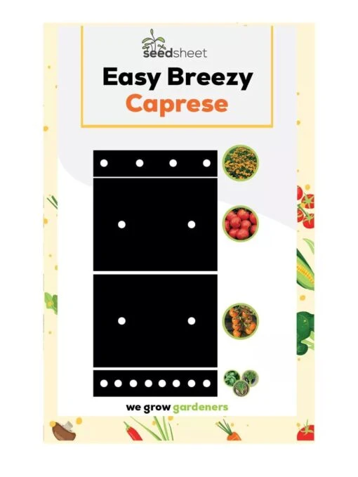 SeedSheets Organic Vegetable Garden, Easy Breezy Caprese, 4' X 8' -Garden Supplies Shop 8613295 03V 3 4 seedsheets organic vegetable garden easy breezy caprese 4 feet x 8 feet