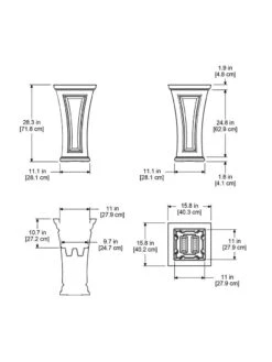 Cambridge Tall Planter, 28" Height 13 Cambridge Tall Planter, 28" Height -Garden Supplies Shop 8613524 04V 3 4