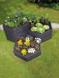 Modular Hexagon Raised Bed Kit, 28.5" -Garden Supplies Shop 8614244 04V 1