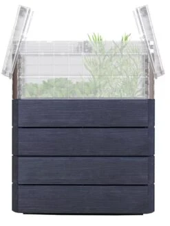 Modular Rectangular Raised Bed Kit With Translucent Panels & Lid -Garden Supplies Shop 8614250 03V