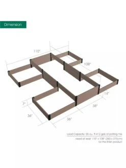 Terraced H-Shape Garden Bed -Garden Supplies Shop 8614260 03V 3 4