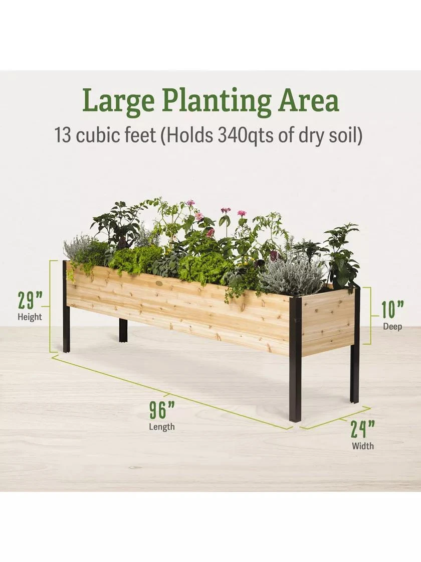 Self-Watering Elevated Planter Box, 2' X 8' 4 Self-Watering Elevated Planter Box, 2' X 8' - Image 2